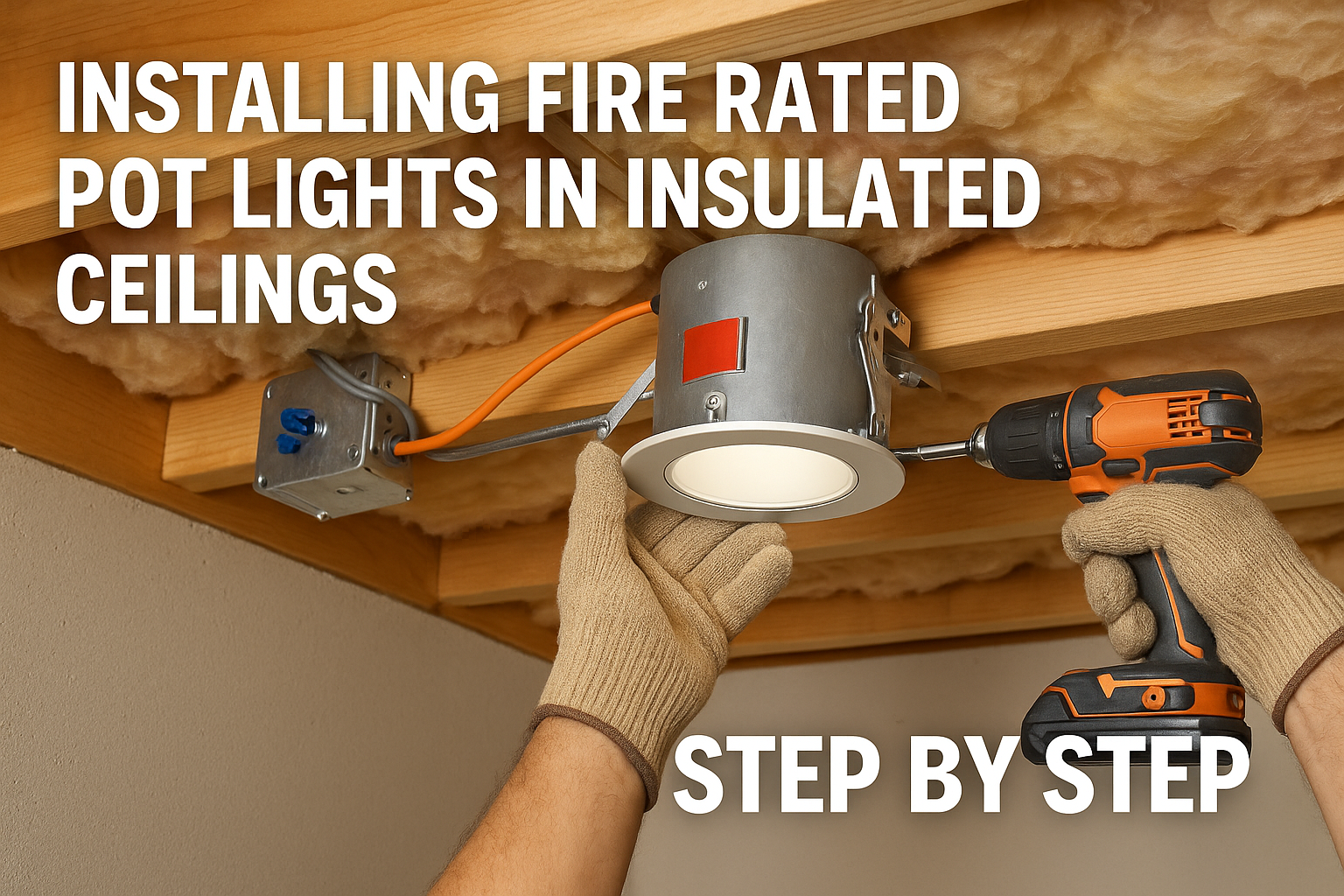 Installing Fire Rated Pot Lights in Insulated Ceilings Step by Step