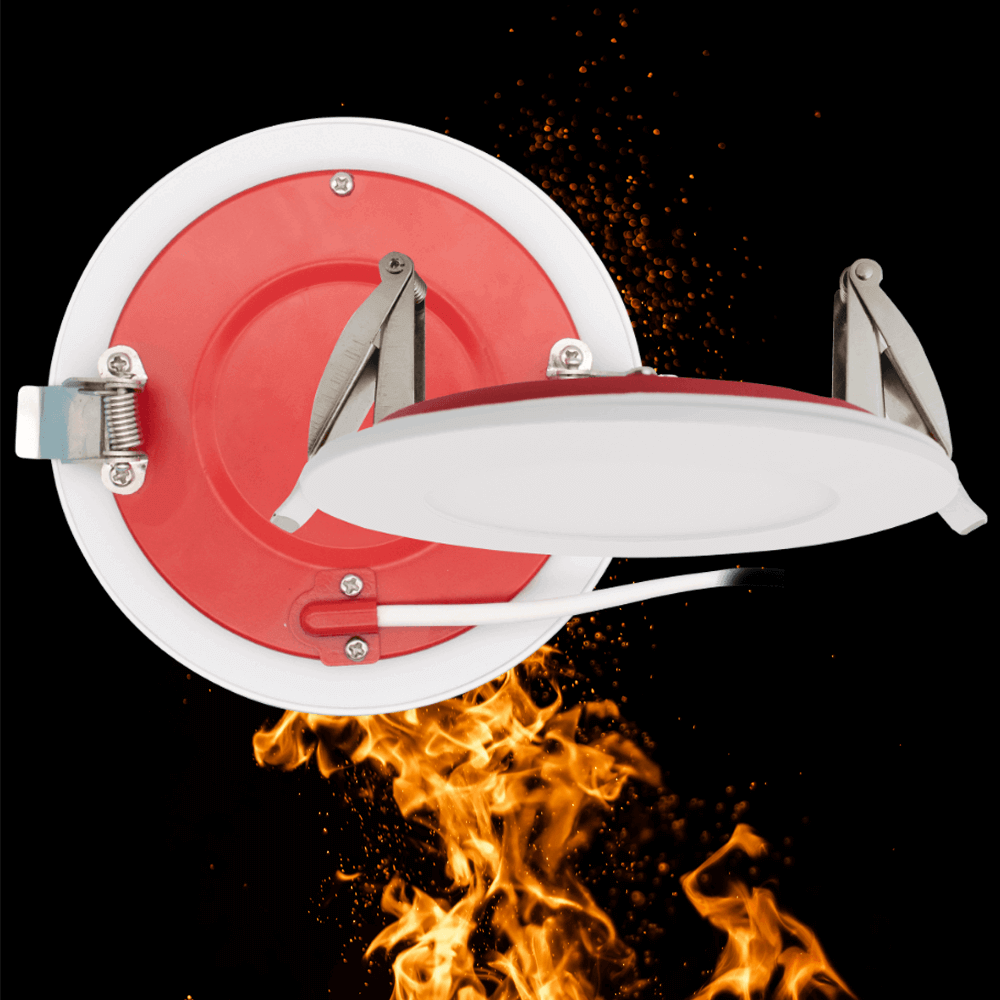 4 Inch Fire Rated Pot Light LED Wet Rated Air Tight IC Rated 12 Watts 5 CCT Selectable Energy Star 800 Lumens Fire Rated Can Light Fire Rated Downlight Fire Rated Spot Light Complies With UL 263, ASTM E119, CAN ULC S101 from LED Network