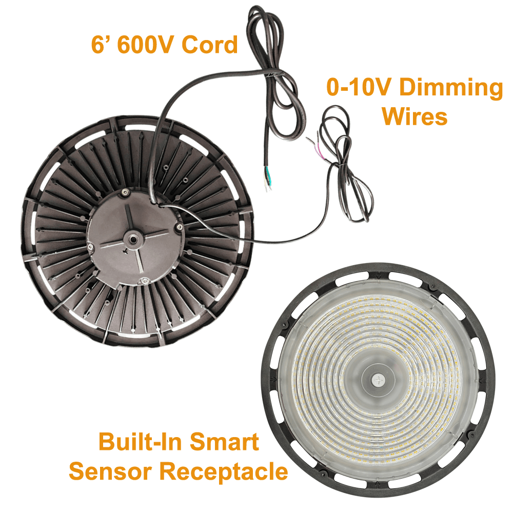 Adjustable Beam Angle LED High Bay 60° 90° 120° Selectable Wattage and CCT Selectable from LED Network