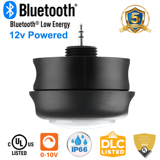 Fixture Mounted IP65 Wireless Networked Sensor Controller 0-10v Long Range Outdoor Indoor Bluetooth Mesh Controller UL LNFMS-106-AUX-W For LN Wireless Lighting Controls From LED Network