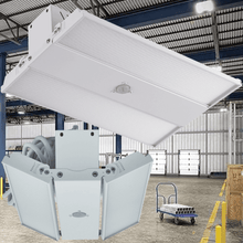 Foldable Linear LED High Bay 3 Wattage Selectable 80W 100W 150W 3CCT Selectable 3500k 4000k 5000k  120-347v Smart Ready 0-10v Dimmable DLC ETL from LED Network