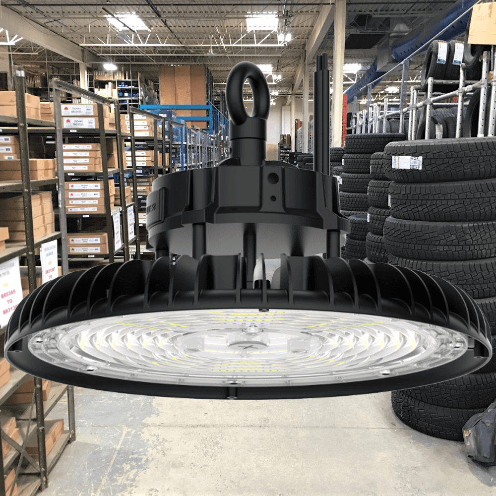 High Bay 3 Wattage Selectable 80 120 150 Watts LED UFO 3 CCT Selectable 3K 4K 5K Smart Ready 0-10v Dimmable UL DLC 120-347v From LED Network