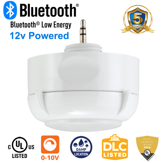 Wireless High Bay PIR Occupancy Sensor Networked Fixture Controller 12v Bluetooth Mesh 0-10v Dimming LN Wireless Lighting Controls LNFMS-106-AUX From LED Network