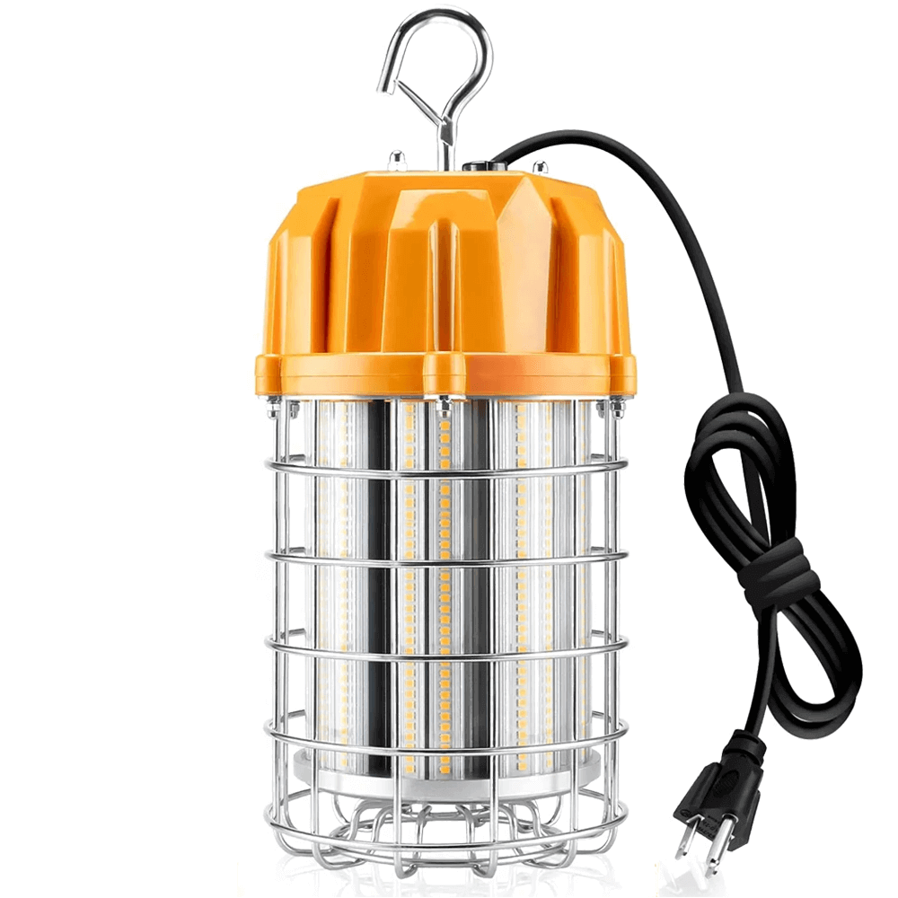 100 Watt LED Temporary Work Light 5000k 14500 Lumens 100-277v cETL Orange
