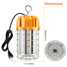125 Watt LED Temporary Work Light 5000k 18125 Lumens 100-277v cETL Orange 3