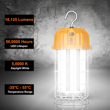 125 Watt LED Temporary Work Light 5000k 18125 Lumens 100-277v cETL Orange 4