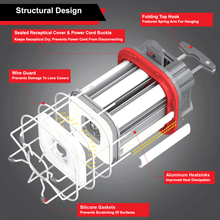 60 Watt Linkable LED Temporary Work Light Construction Light 5000k 8400 Lumens cETL 100-277v LED Network 5