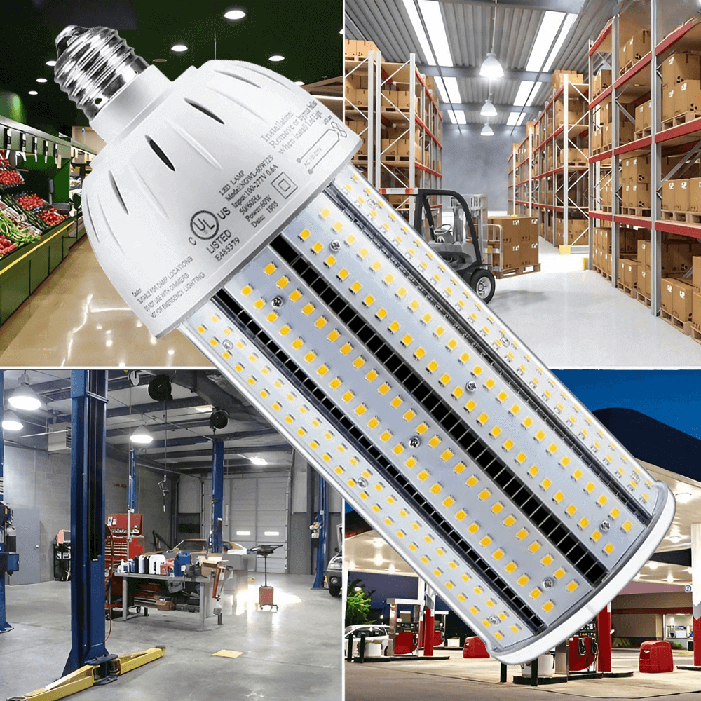 Light Bulb 60 Watts LED Corn Light 5000K 8400 Lumens 120-277v E26 cUL Listed