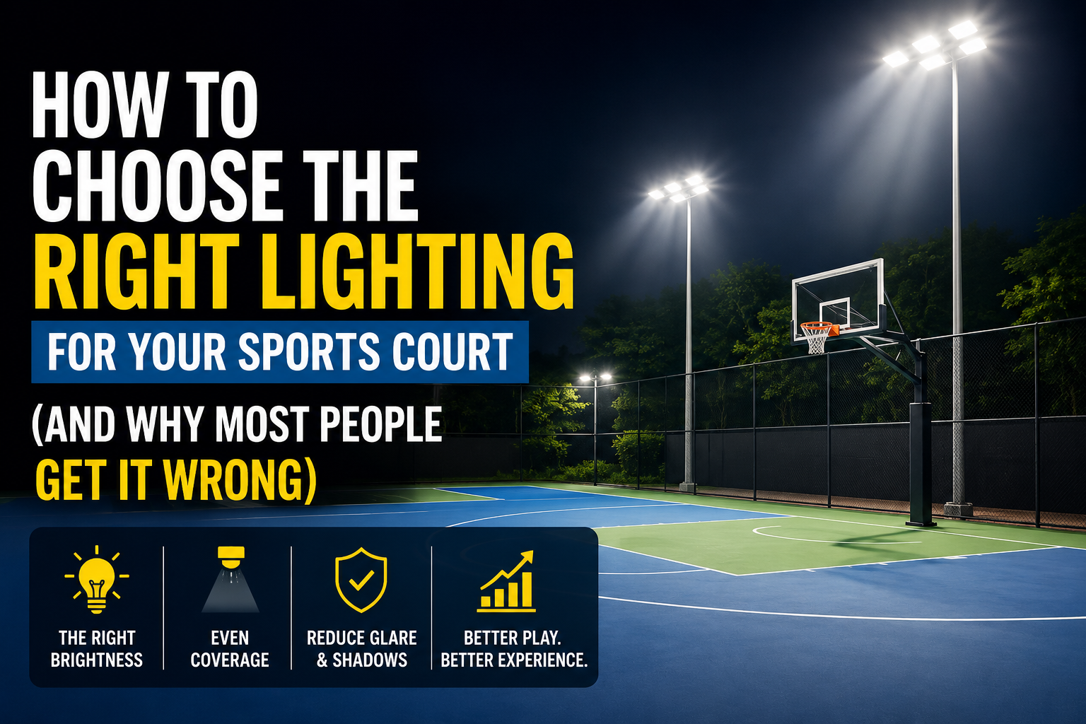 How to Choose the Right Lighting for Your Sports Court (And Why Most People Get It Wrong)