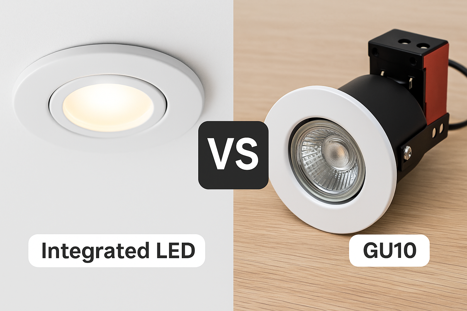 Integrated LED vs GU10 Fire Rated Downlights Which Should You Choose