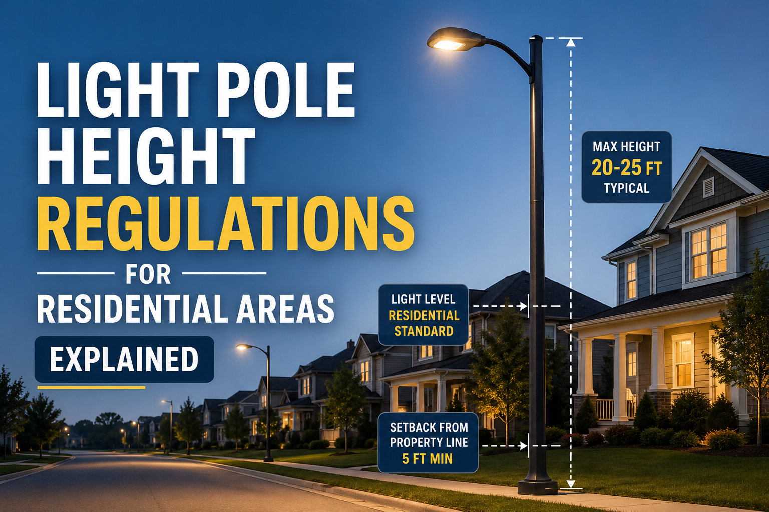 Light Pole Height Regulations for Residential Areas Explained