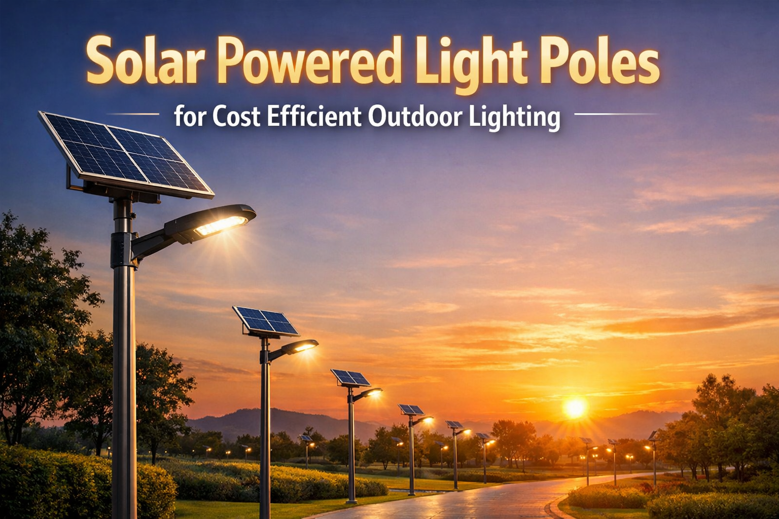 Solar Powered Light Poles for Cost Efficient Outdoor Lighting