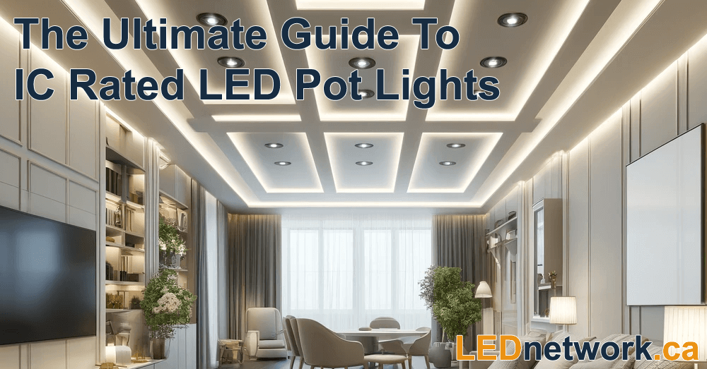 The Ultimate Guide To IC Rated LED Pot Lights, IC Rated LED Downlights, and IC Rated LED Recessed Ceiling Lights. A Room With IC Rated LED Pot Lights Installed.