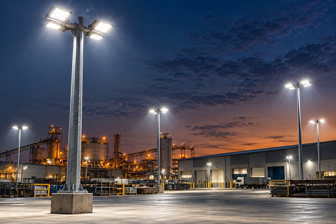 Heavy Duty Light Poles for Industrial Site Lighting
