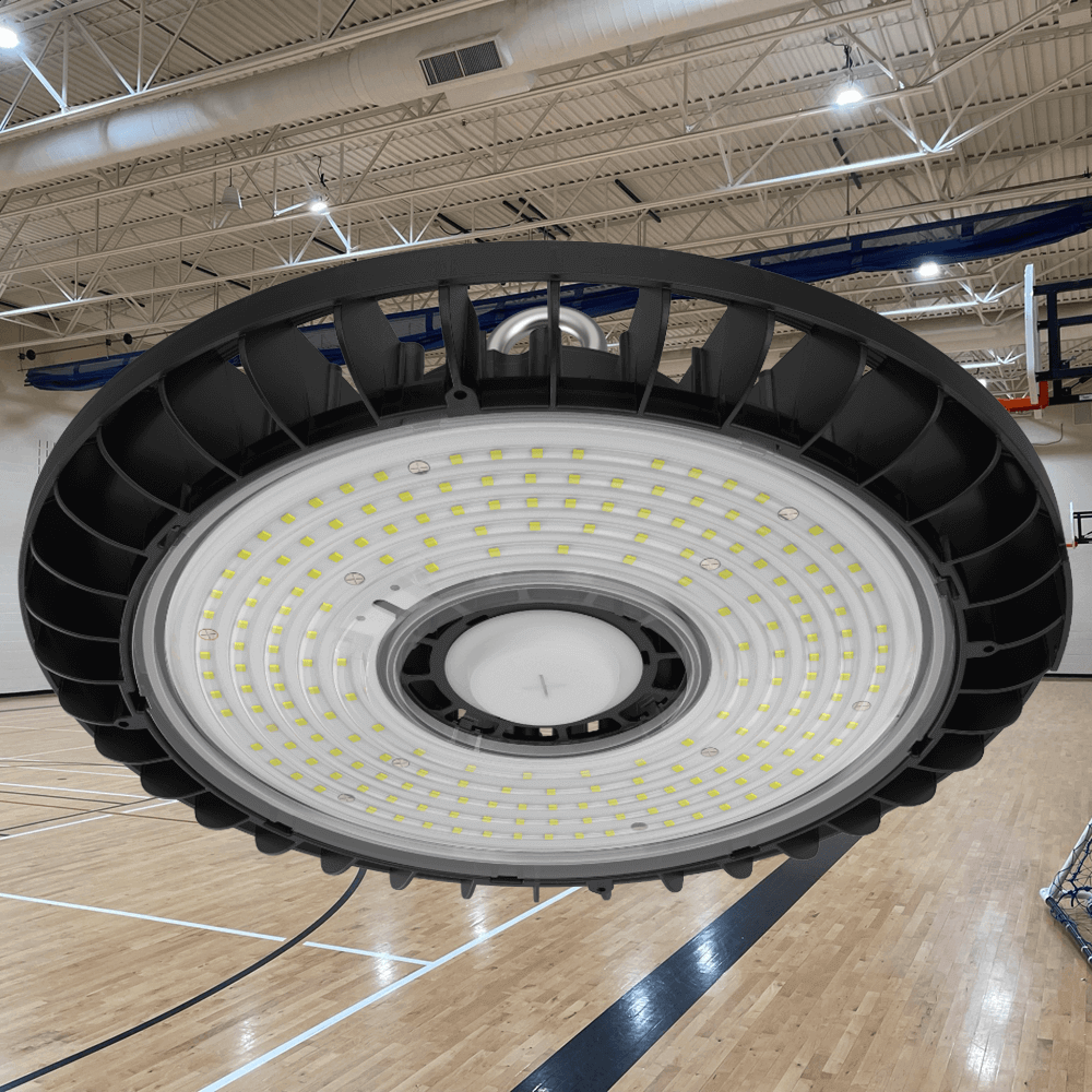 100 watt LED High Bay Smart Ready UFO 5000k 16400 Lumens cUL 120-347v 0-10v Dimmable 4 From LED Network