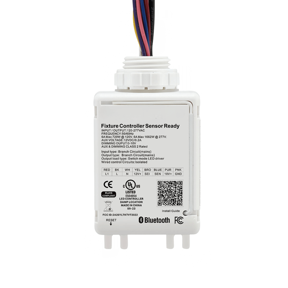 120-277v Wireless LED Fixture Controller 0-10v Dimming Smart Bluetooth Mesh Controls UL DLC For LNFMC-1025 LN Wireless Lighting Controls From LED Network