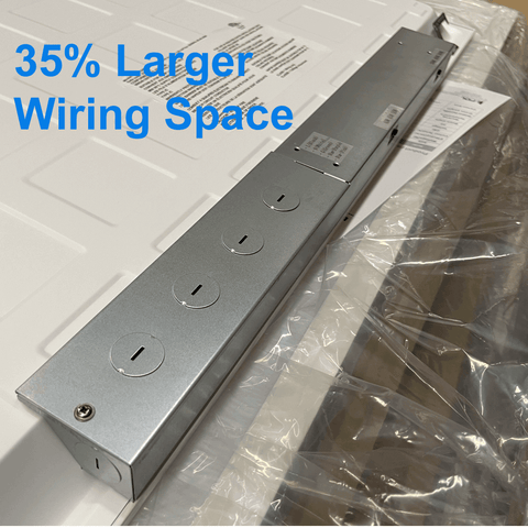 35% Larger Wiring Space For 2x2 LED Panel Light Backlit 3CCT Wattage Selectable 120-347v Dimmable ETL