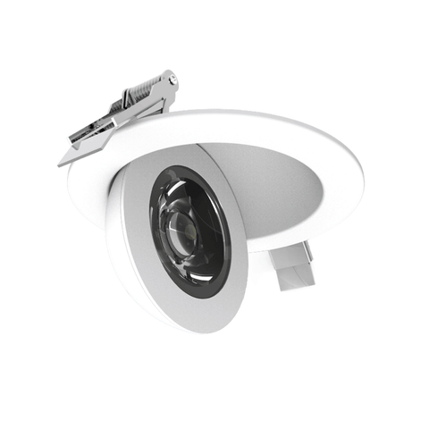4 Inch LED Fire Rated Round Gimbal Pot Light Floating Downlight 2 Hour Fire Rating 5 CCT Selectable 9W 900 Lumens 120v Dimmable ETL Energy Star UL 263, ASTM E119, & CAN ULC S101 From LED Network