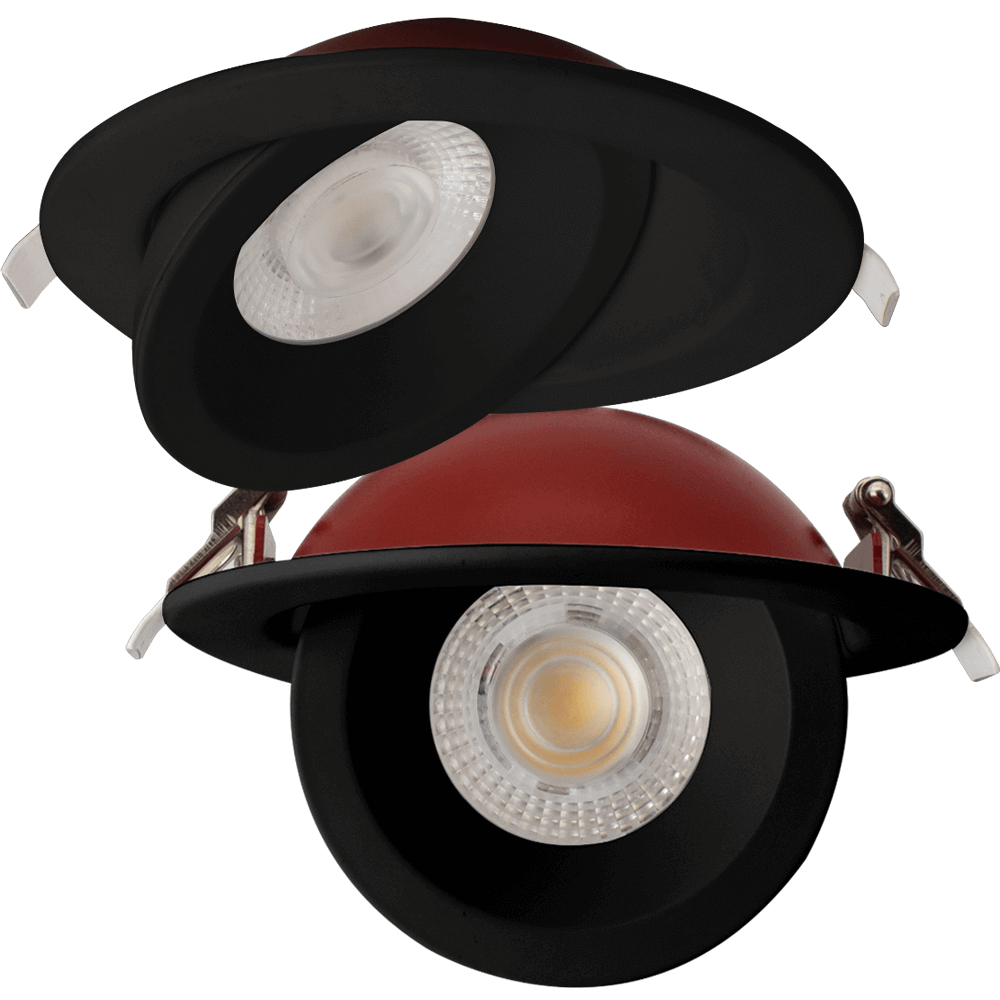 4 Inch Black Fire Rated Gimbal Pot Light IC Rated Damp Location 2 Hour Fire Rating UL 263 from LED Network