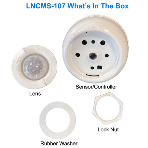 Box Contents LNCMS-107 PIR Occupancy Sensor Motion Sensor Networked Lighting Controls Controller For Recessed Ceilings Drop Ceilings For LN Wireless Lighting Controls From LED Network