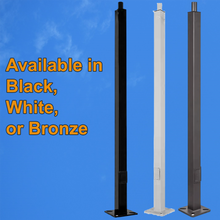 20 ft Light Pole 5 inch square aluminum with tenon mount black white bronze from LED Network