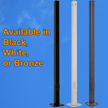 30 foot Light Pole 5 inch square aluminum for luminaire arm mount black white bronze from LED network