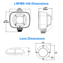 Dimensions Of LNFMS-104 120-277v Networked PIR High Bay Occupancy Sensor And Bluetooth Mesh Controller UL DLC 0-10v LN Lighting Controls From LED Network 