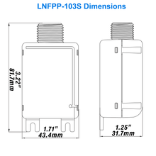 Dimensions Of LNFPP-103S Power Pack For Networked 120-277v Wireless Lighting Controls 0-10v Dimming 12v Lead For LN Wireless Lighting Controls From LED Network