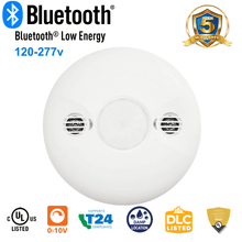 Dual Technology Networked Ceiling Occupancy Sensor PIR And Ultrasonic For Wireless Lighting Control System 120-277v UL DLC LNCMS-107D LN Wireless Lighting Controls From LED Network