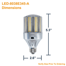 Dimensions of the LED-8038E345-A 14w 120-277v Bollard And Post Top LED Retrofit Lamp by Light Efficient Design 3000k 4000k 5000k Up To 1990 Lumens Replaces 70w HID Lamp from LED Network