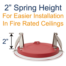 Larger Spring Height 4 Inch Fire Rated Pot Light LED Wet Rated Air Tight IC Rated 12 Watts 5CCT Dimmable Energy Star 800 Lumens LED Fire Rated Recessed Light Fire Rated Downlight
