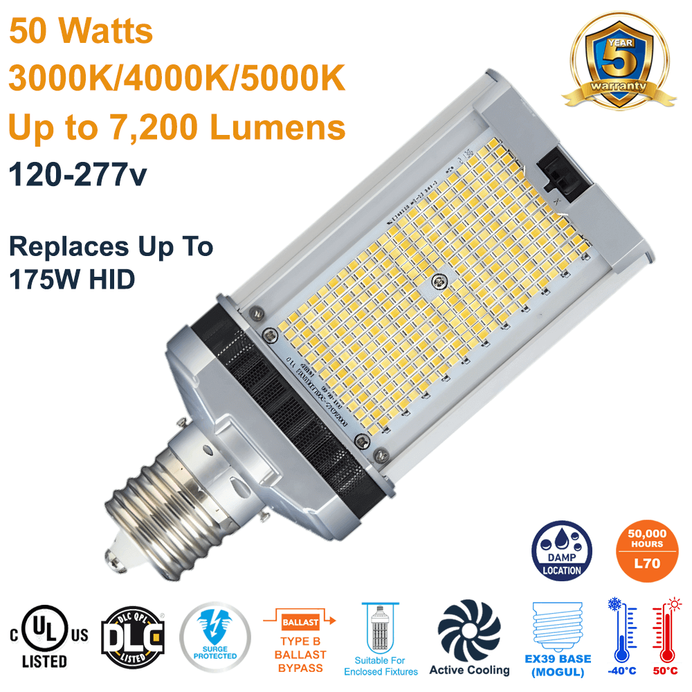 LED-8088M345D-G4 50 Watt EX39 Base B-Type LED Retrofit Lamp by Light Efficient Design replaces up to 175 Watt HID Lamp 3000K 4000K 5000K 120-277v from LED Network