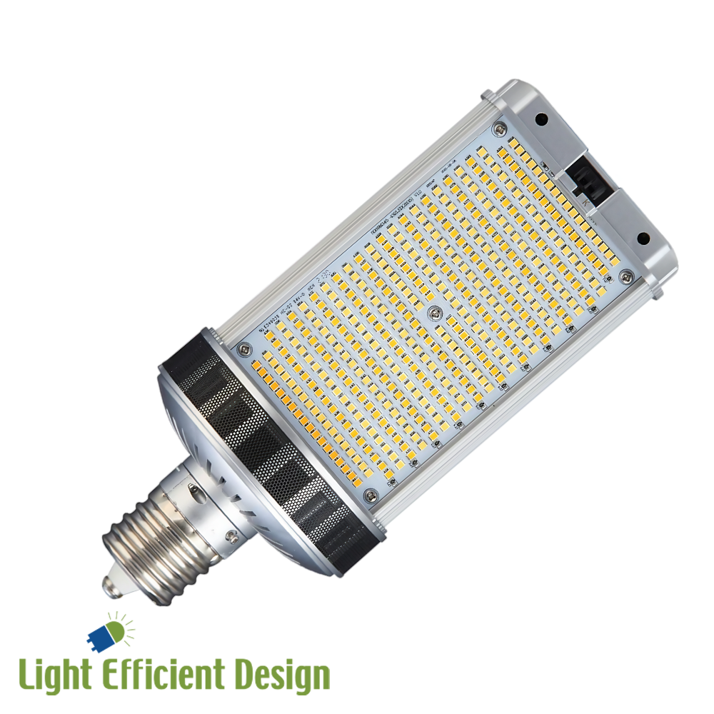 Light Efficient Design LED-8089M345D-G4 80 Watt EX39 Base LED Retrofit Lamp B-type Ballast Bypass replaces up to 250 watt HID Lamps 10kA Surge Protection and Active Cooling for Enclosed Outdoor Light Fixtures 3000K 4000K 5000K 120-277v LED Network