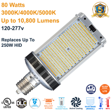 LED-8089M345D-G4 80 Watt EX39 Base LED Retrofit Lamp B-type Ballast Bypass by Light Efficient Design replaces up to 250 watt HID Lamps 10kA Surge Protection and Active Cooling for Enclosed Outdoor Light Fixtures 3000K 4000K 5000K 120-277v LED Network