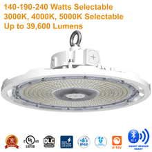 LED High Bay 140W 190W 240W White 3 CCT UFO 120-347v Dimmable UL DLC From LED Network