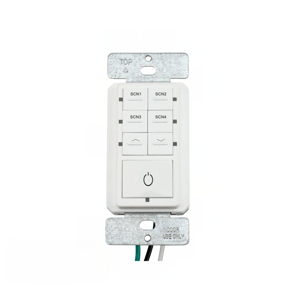 LNWMS-1017S Wall Switch For 0-10v Wireless Lighting Controls 4 Scene Controller On Off Dim Up Dim Down 120-277v UL DLC Keilton WP1017S For LN Wireless Lighting Controls From LED Network