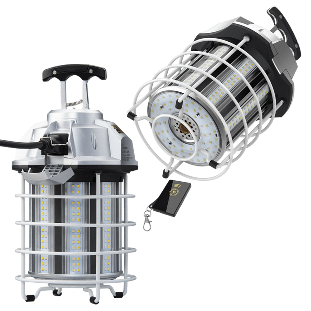 The Light Efficient Design LED-9010-50K Temporary Job Site Light is Ideal or Work Sites and Home Workshops, It features LED Chips on the Sides and Bottom for ideal light spread, and a Remote Control Comes with the Light. From LED Network