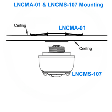Mounting Of LNCMA-01 Recessed Ceiling Mounting Adapter For LNCMS-107 Occupancy Sensor LN Wireless Lighting Controls from LED Network