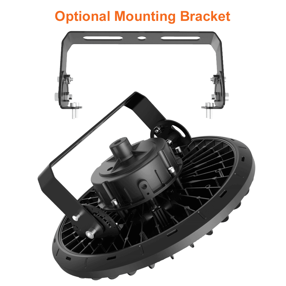 Optional Mounting Bracket For 150 watt LED High Bay Smart Ready UFO 5000k 21900 Lumens cUL 120-347v 0-10v Dimmable From LED Network