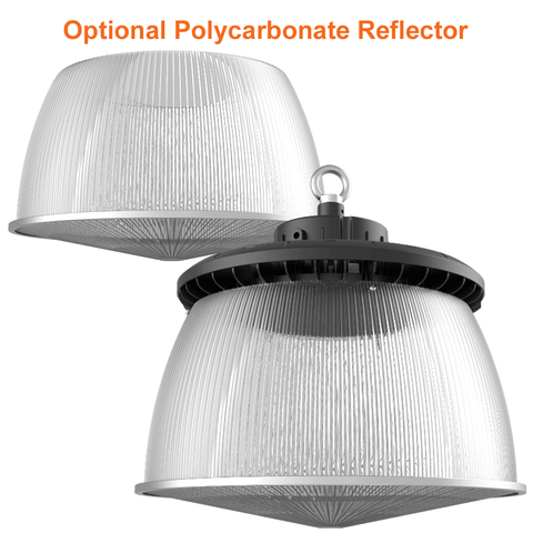 Optional Polycarbonate Reflector For 100 watt LED High Bay Smart Ready UFO 5000k 16400 Lumens cUL 120-347v 0-10v Dimmable From LED Network