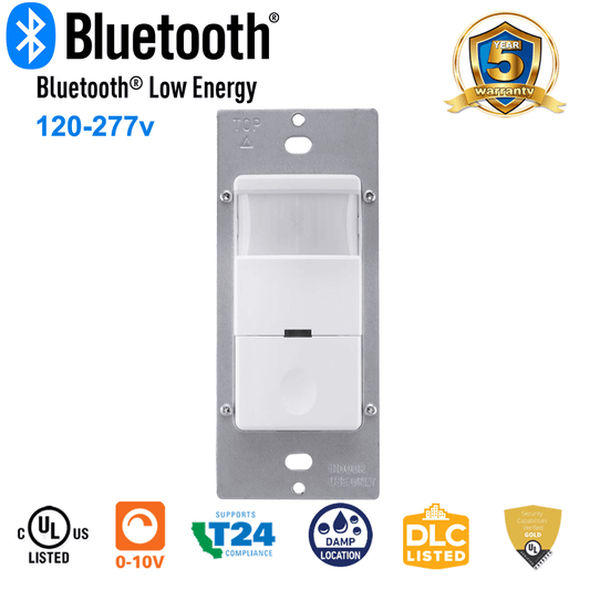 PIR Sensor Wall Switch For 0-10v Wireless Lighting Controls On Off 120-277v UL DLC LNWMS-S02 For LN Wireless Lighting Controls From LED Network