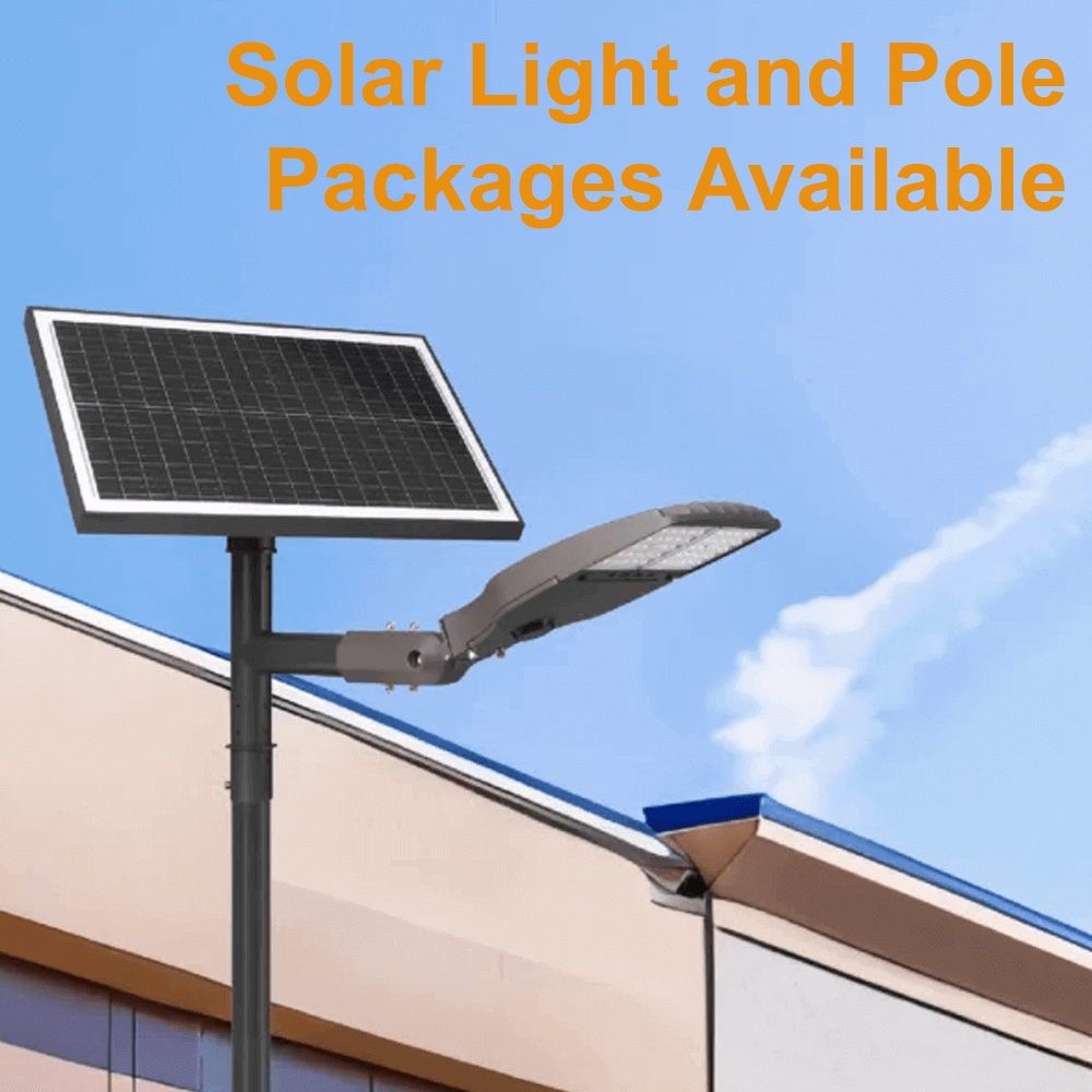 Solar Motion Sensor Light Solar Flood Light and Light Pole Packages with the Solera SL-SAL-60L-FC Solar Motion Sensor Light Built for Canada from LED Network