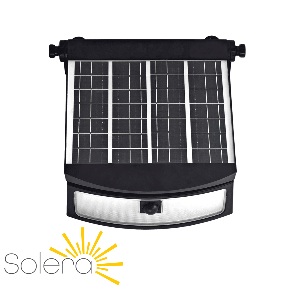 Solera SL-SWL-16L-FC-BK-G3 Solar Exterior Wall Light 1600 Lumens FlexColor 3 CCT Selectable 3000K 4000K 5000K Three Output Settings Off-Grid Solar Wall Pack Solar Lighting Built for Canada from LED Network