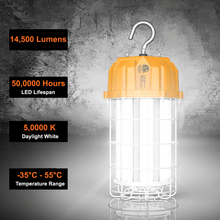 100 Watt LED Temporary Work Light 5000k 14500 Lumens 100-277v cETL Orange 4