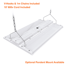 V-Hooks And Chains For 105watt LED High Bay 4000k 15500 Lumens cUL 120-347v 0-10v Dimmable