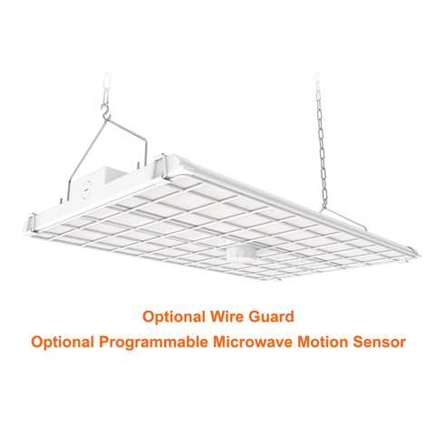 Wire Guard And Motion Sensor For 105watt LED High Bay 4000k 15500 Lumens cUL 120-347v 0-10v Dimmable