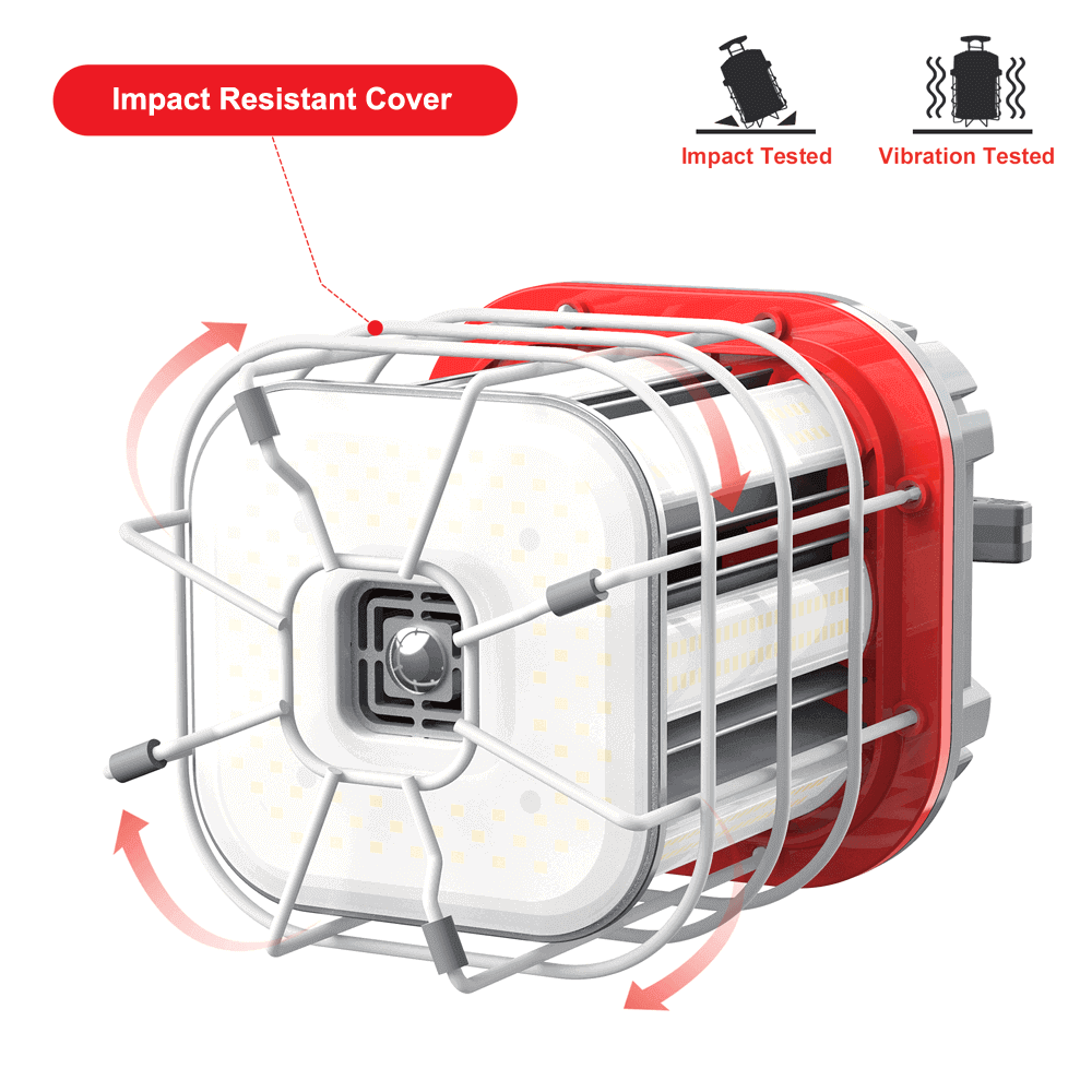 125 Watt Linkable LED Temporary Work Light Construction Light 5000k 17500 Lumens cETL 100-277v LED Network 6