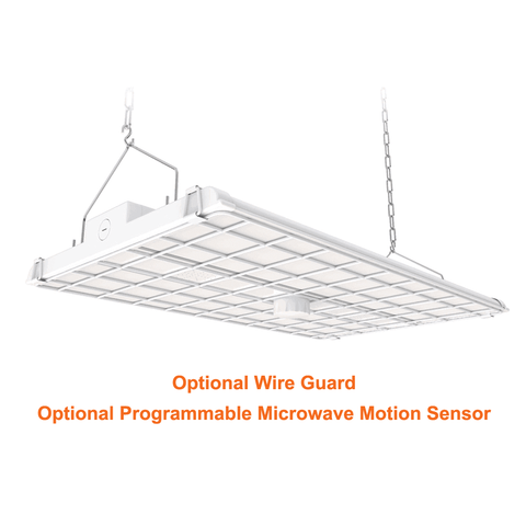 Wire Guard And Motion Sensor For 165watt LED High Bay 5000k 22700 Lumens cUL 120-347v 0-10v Dimmable