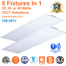 1x4 Edge Lit LED Panel Light 3 Wattage 3CCT 120-347v cUL Smart Wireless Network Controls Ready 1