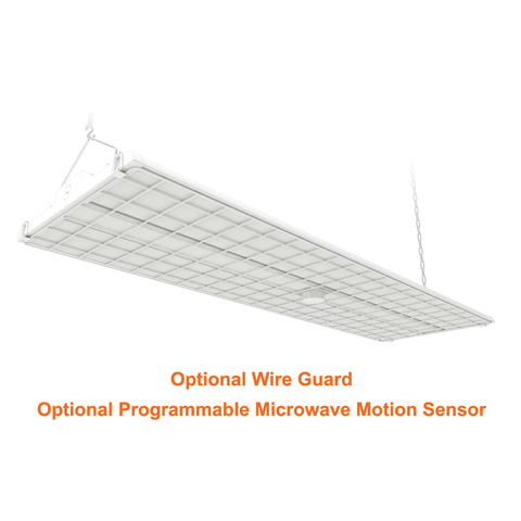 Wire Guard And Motion Sensor For 225watt LED High Bay 5000k 30300 Lumens cUL 120-347v 0-10v Dimmable